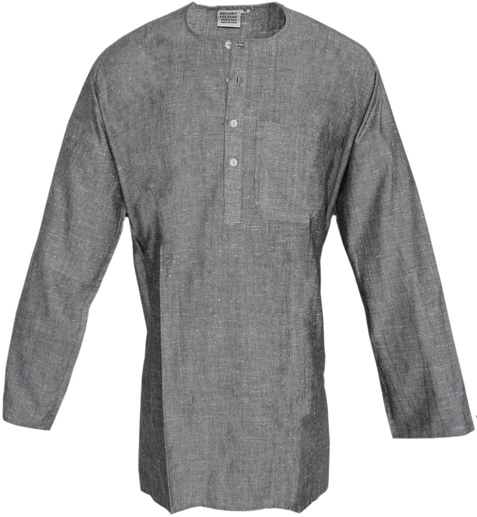 Bengali Kurta Ash Long Sleeve Krishna Culture